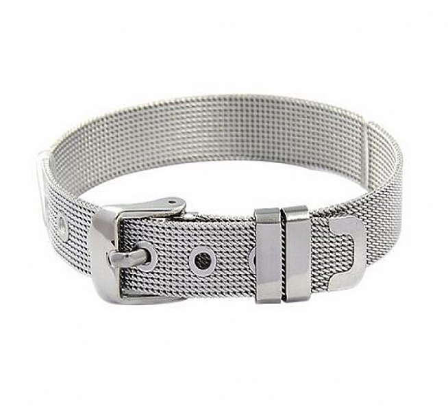 Rostfritt st&aring;l armband 10 mm Silver