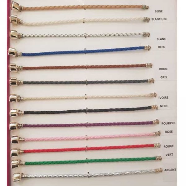 Europeiskt armband med klipp, vanligt 01 fr&aring;n 15 till 23 cm beige