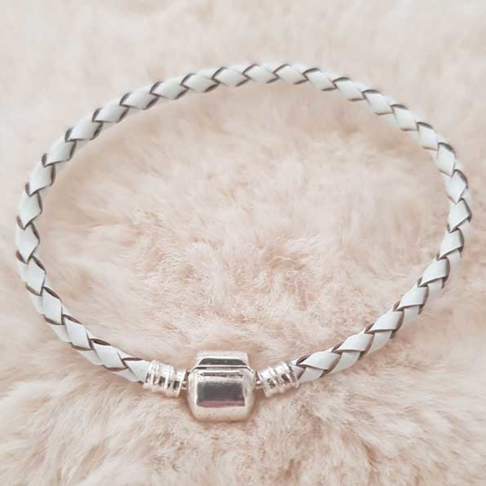 Europeiskt klipparmband vanligt 01 från 15 till 23 cm vitt