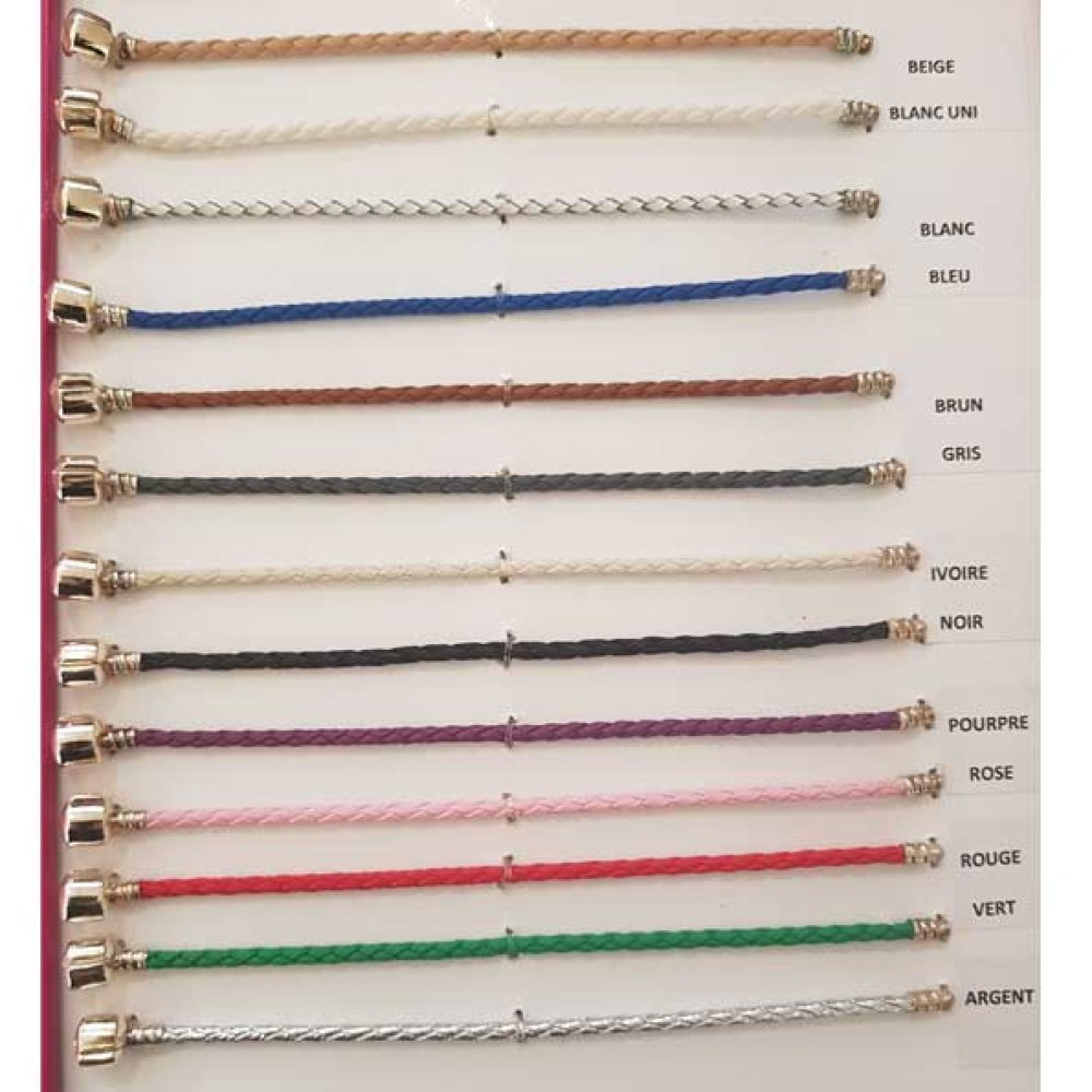 European Clip Armband Plain 01 FRÅN 15 TILL 23 CM Grå