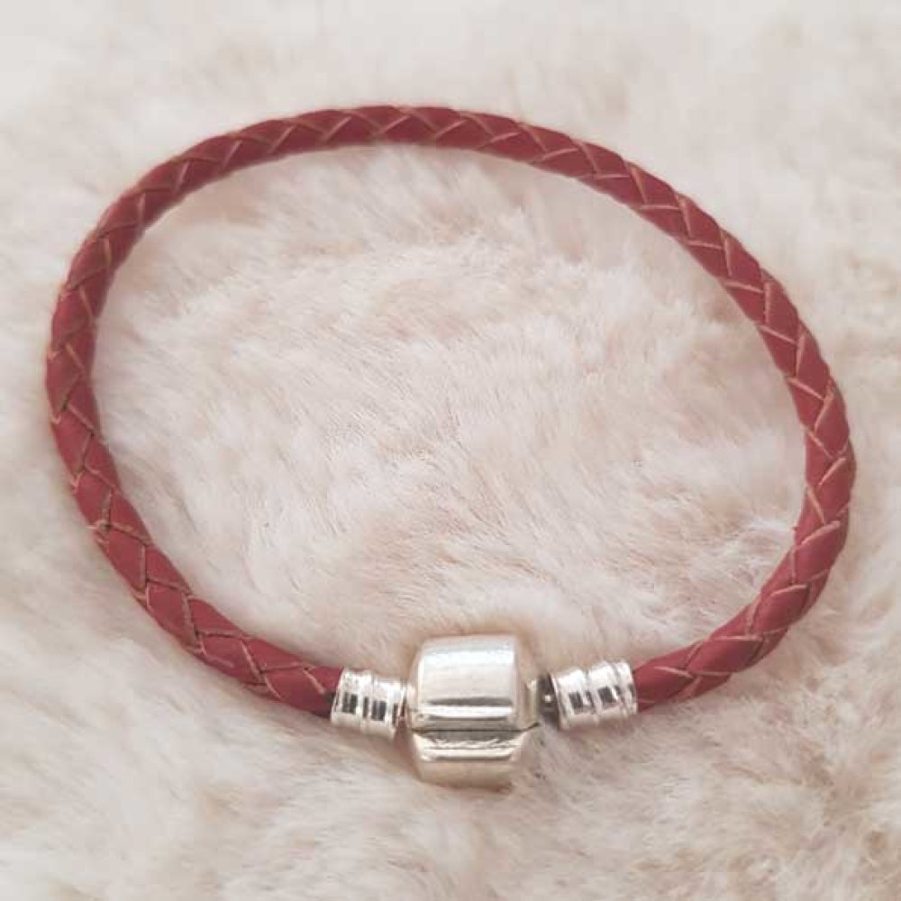Europeiskt flätat klipparmband vanligt 02 FRÅN 15 TILL 23 CM kaffe