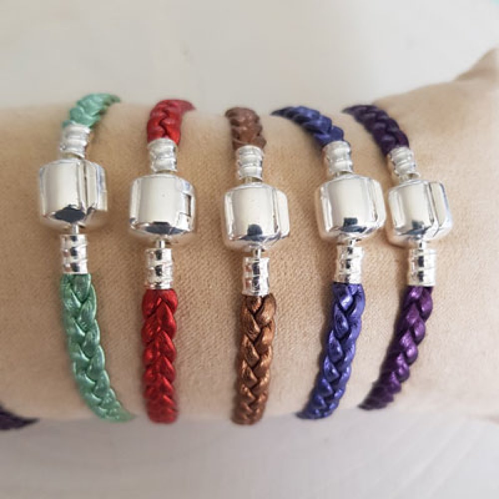 Europeiskt flätat klipparmband vanligt 03 FRÅN 15 TILL 23 CM Glicine