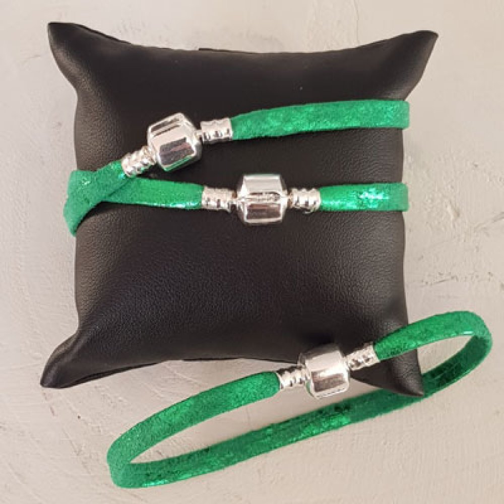 Europeiskt smidigt armband Uni 04 FRÅN 15 TILL 23 CM Lamé