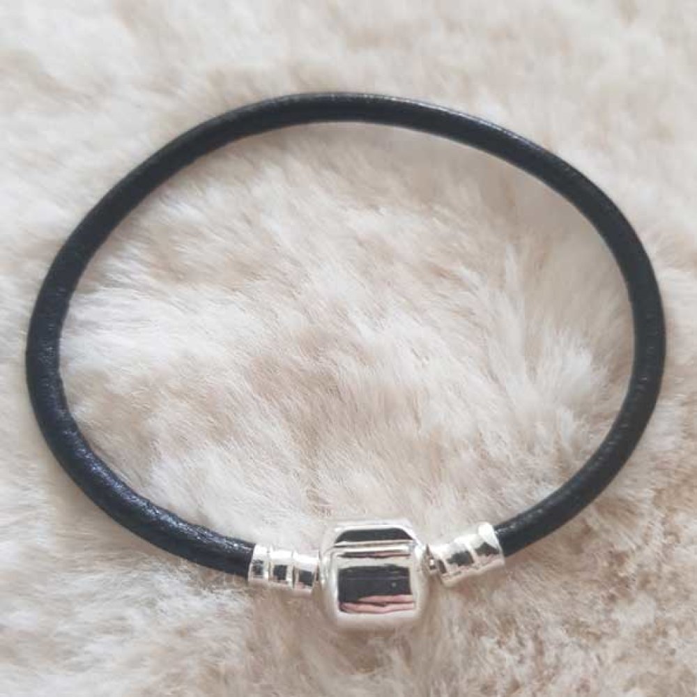 Europeiskt klipparmband vanligt 01 FRÅN 15 TILL 23 CM Svart