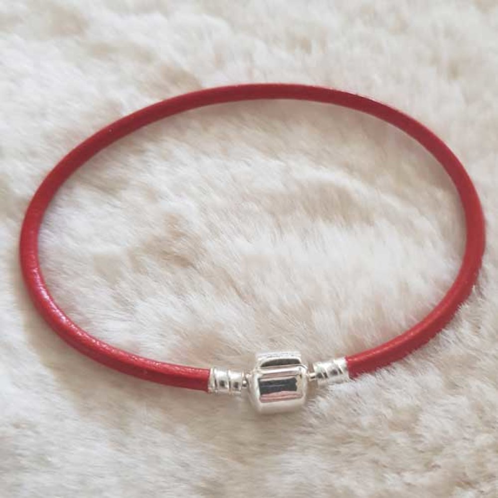 Europeiskt klipparmband vanligt 01 FRÅN 15 TILL 23 CM Rött