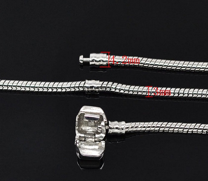 European Clip Armband 15cm Smooth l&aring;s