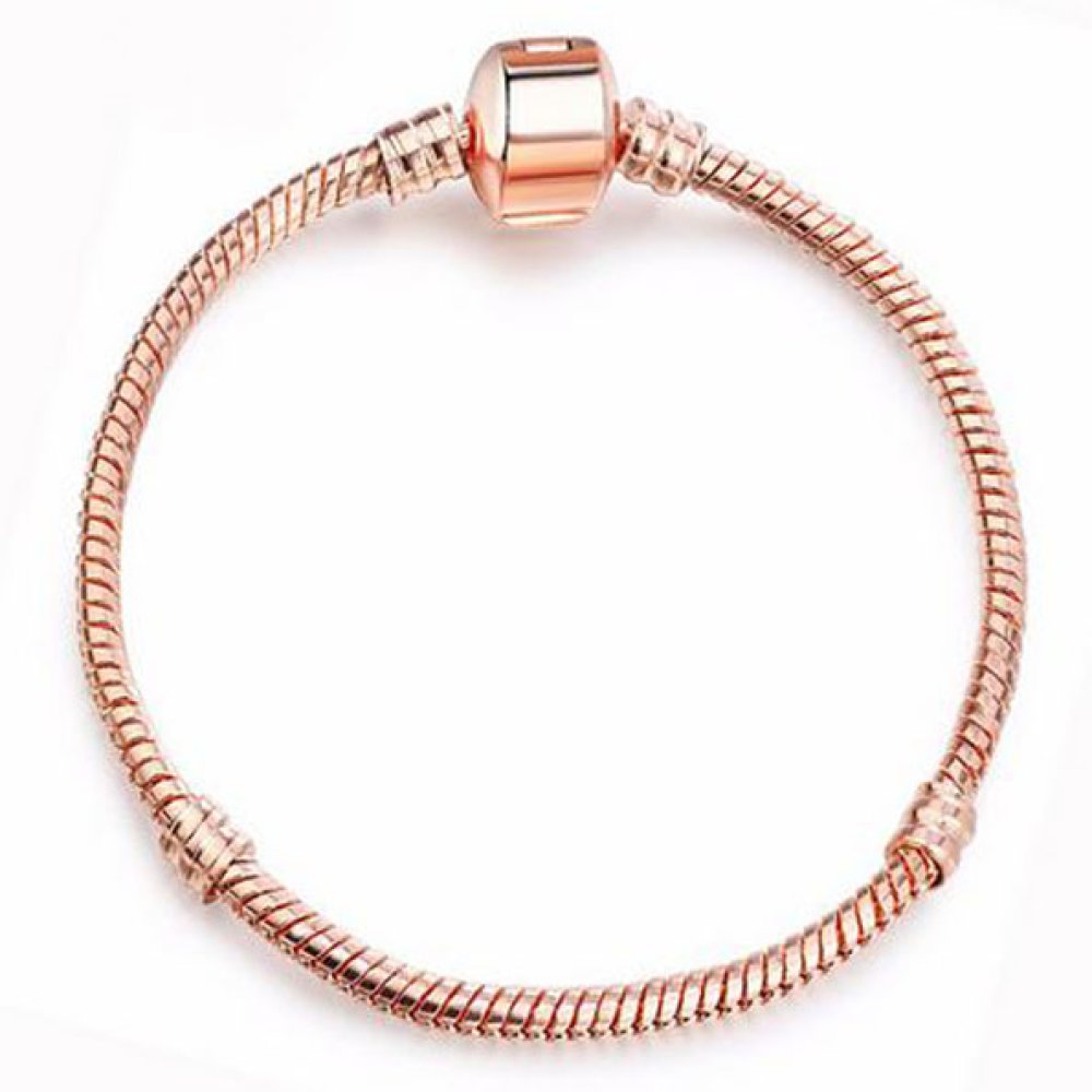 European Clip Armband 19cm Smooth Gold Clasp