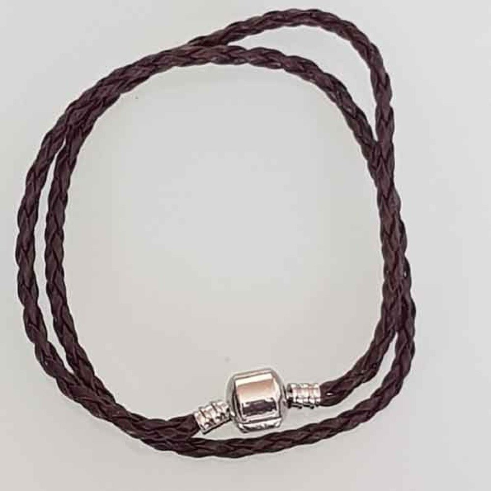 Europeiskt 2-svängigt flätad armband Clip Uni 06 20cm