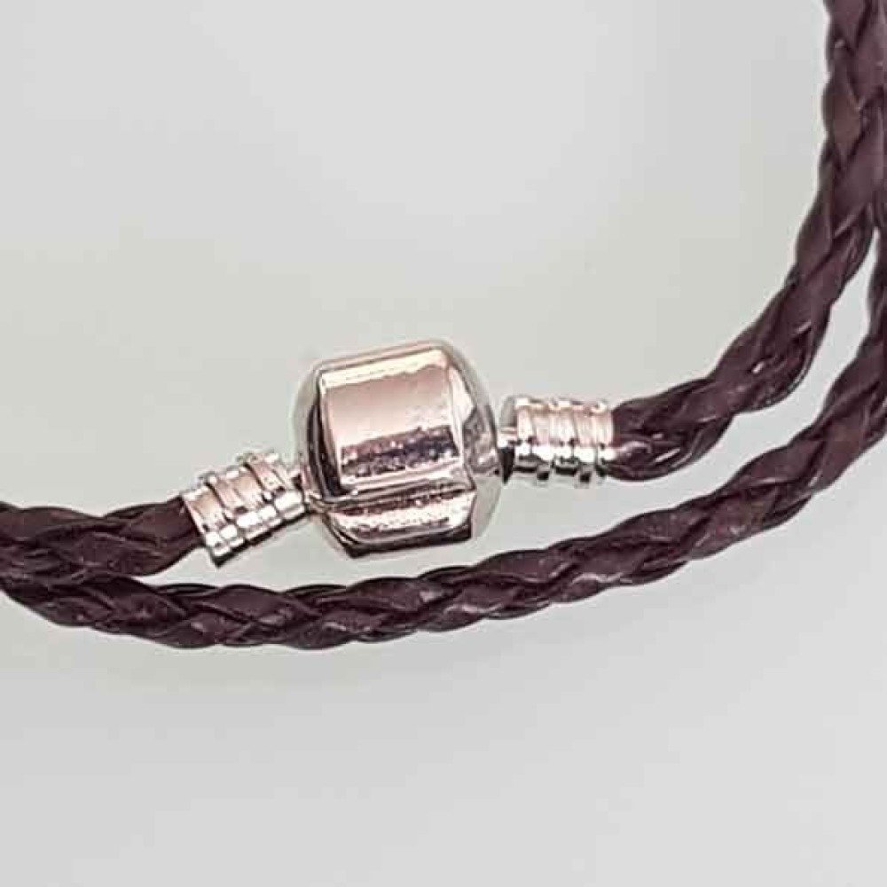 Europeiskt 2-svängigt flätad armband Clip Uni 06 20cm