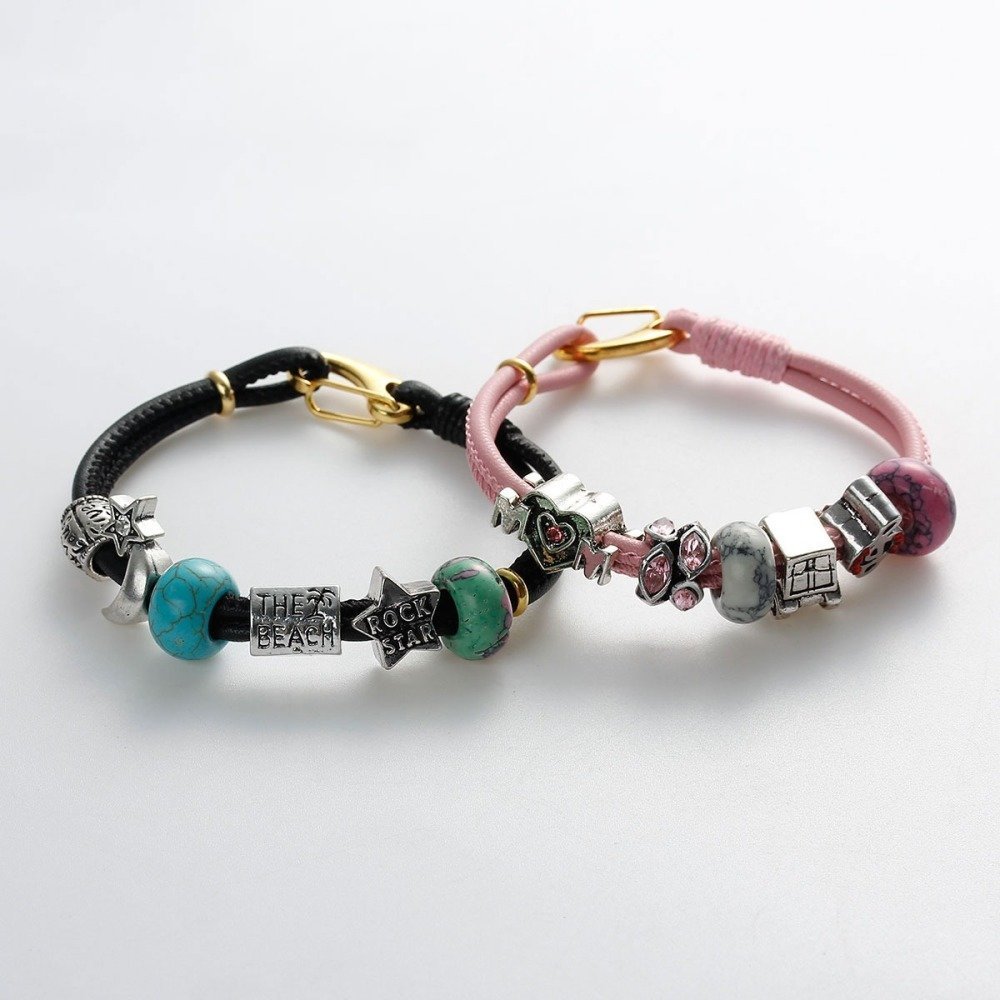 Europeiskt dubbel Uni Rose armband