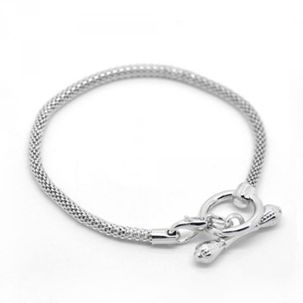 Europeiska Toggle armband 19cm Silver