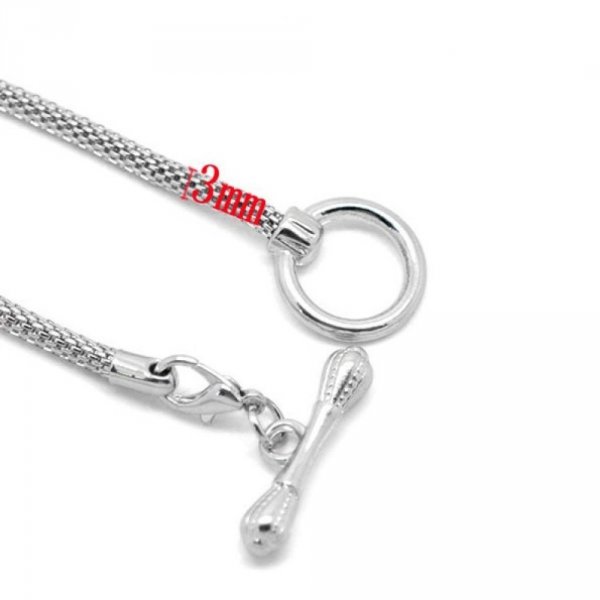 Europeiska Toggle armband 19cm Silver