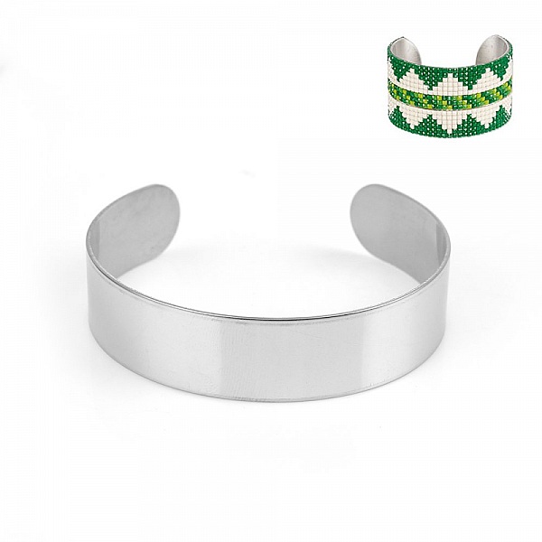 15 mm rostfritt st&aring;l manschettarmband N&deg;04