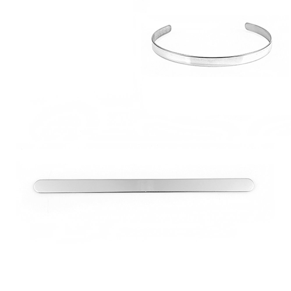 Rostfritt stål 10 mm Manschettarmband N°05 att vika