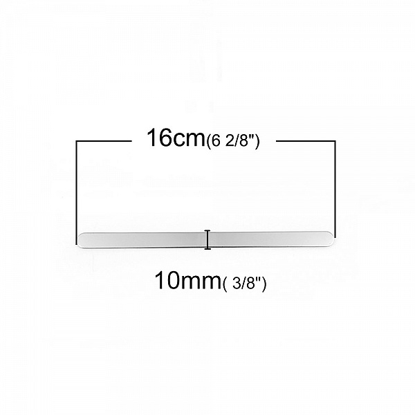 Rostfritt st&aring;l 10 mm Manschettarmband N&deg;05 att vika
