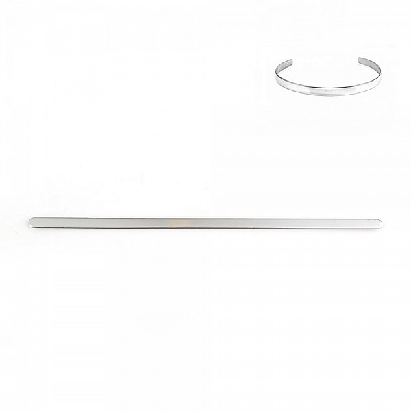 5 mm rostfritt st&aring;l manschett armband N&deg;06 att vika