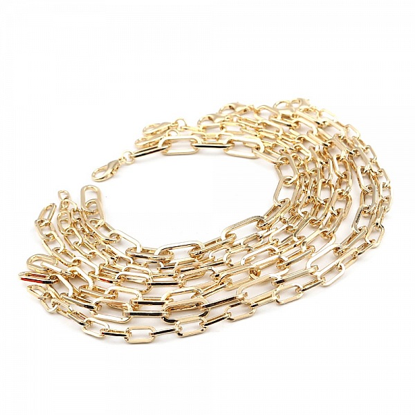 Bracelet maille ovale plaqu&eacute; or 16K 22.5 cm N&deg;01