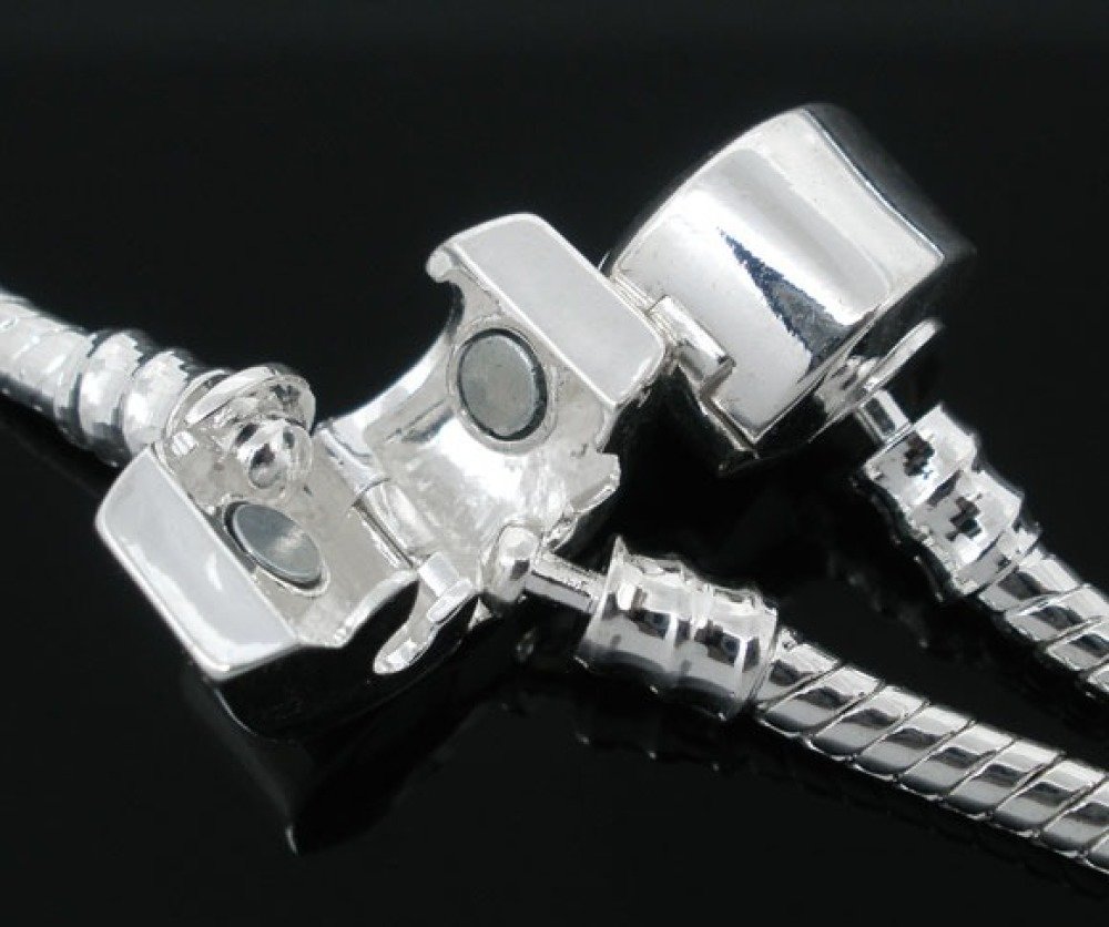 Europeiskt armband med ormkedja 3 mm magnetiserat från 17 till 23 cm