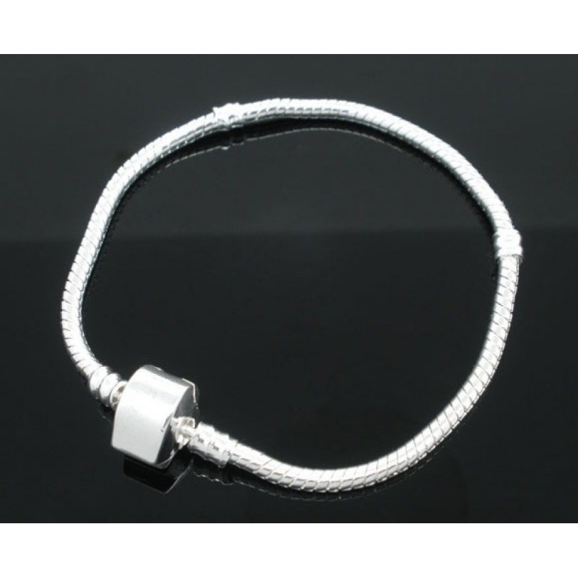 Europeiskt armband med ormkedja 3 mm magnetiserat från 17 till 23 cm