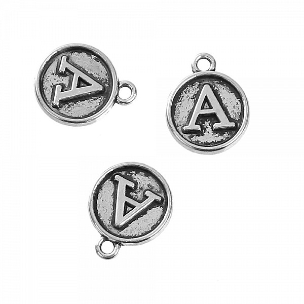 Breloque Alphabet M&eacute;daille 02 Lettre A