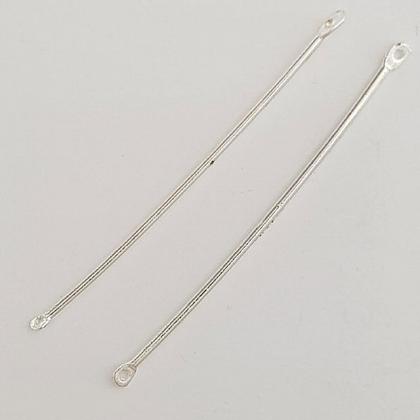 Charm Bar 2 ringar N&deg;01 Silver 