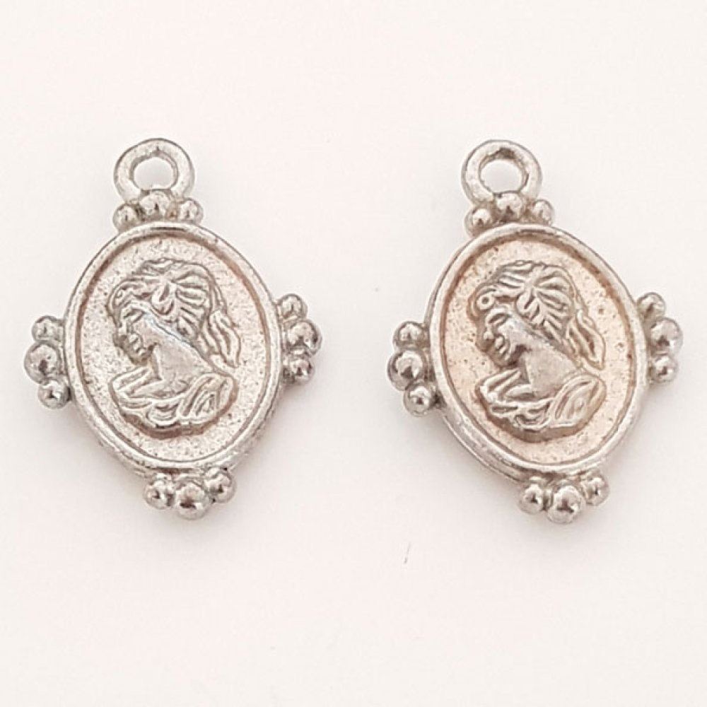 Kvinna Cameo charm N°02 Silver