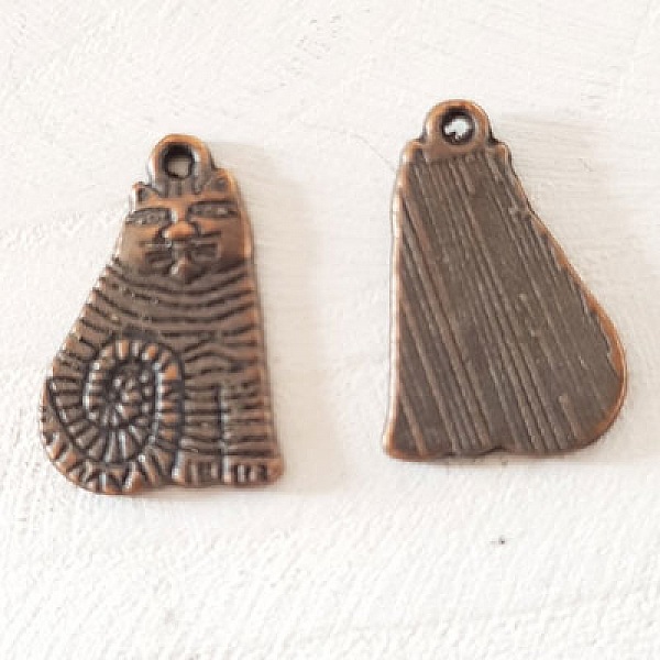 Katt charm N&deg;23 koppar