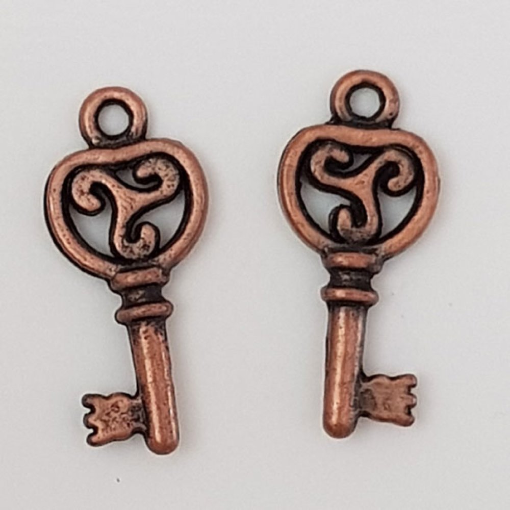 Nyckel charm N°38 koppar
