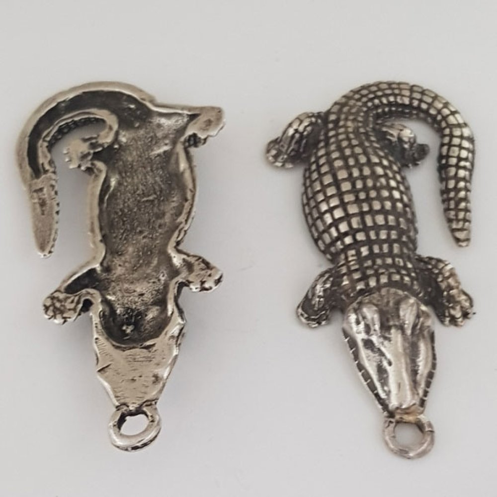 Crocodile Charm N°01 ZAMAK (silverpläterad)