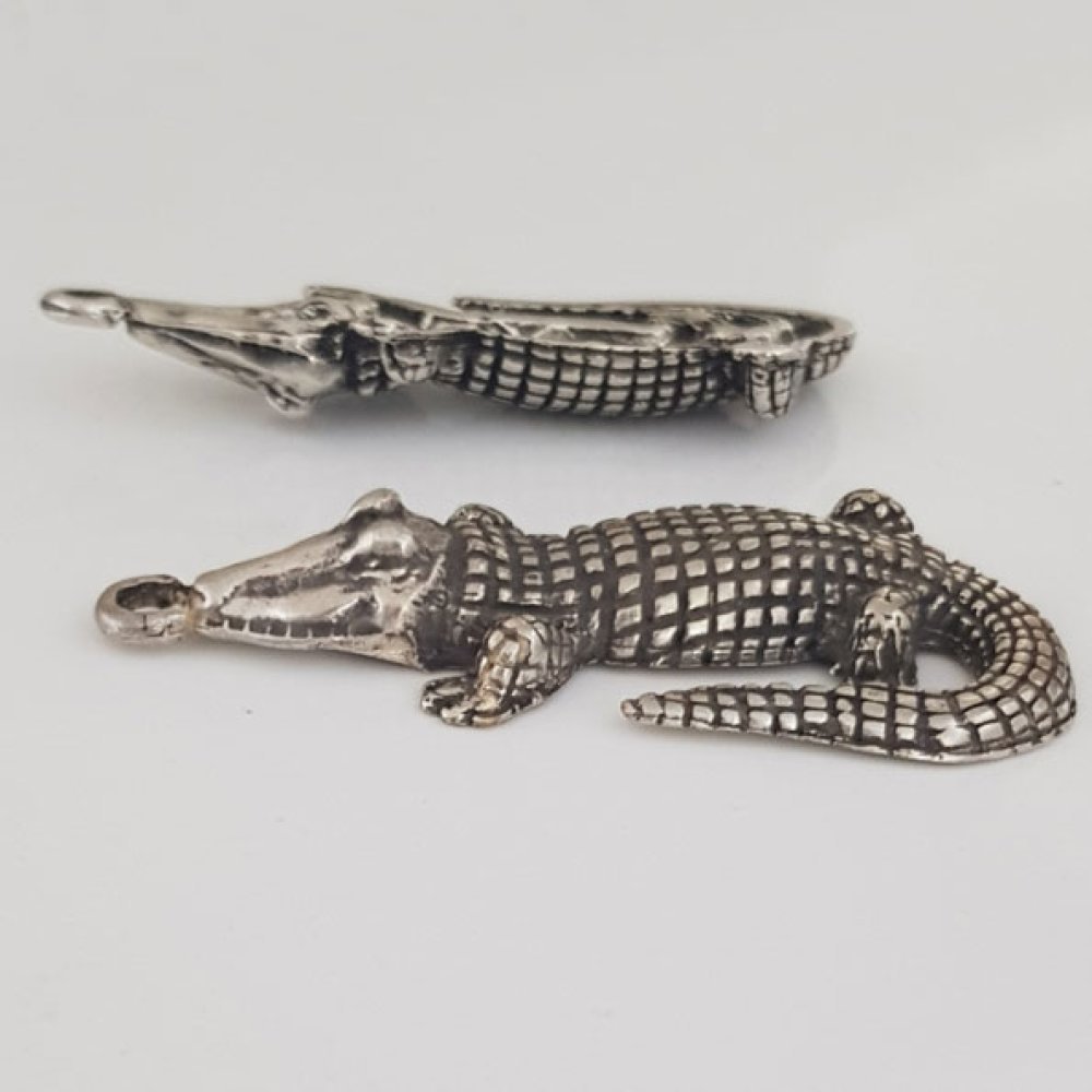 Crocodile Charm N°01 ZAMAK (silverpläterad)