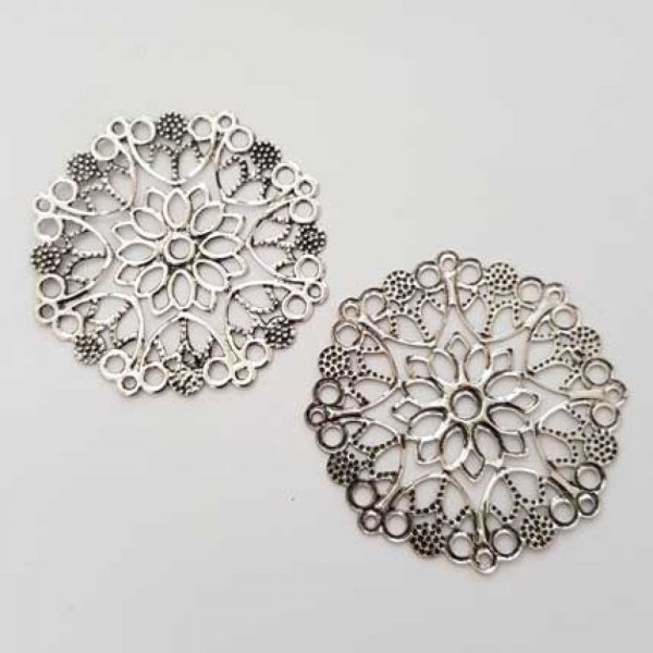 Charm Diverse N&deg;023 Silver rund