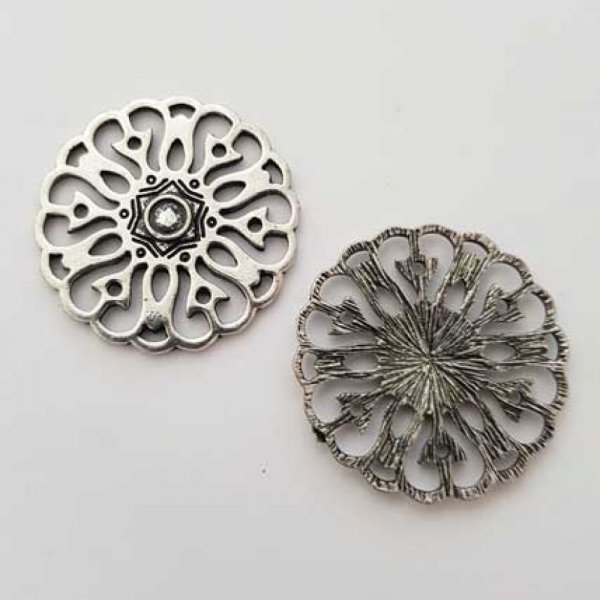 Charm Diverse N&deg;022 Silver rund