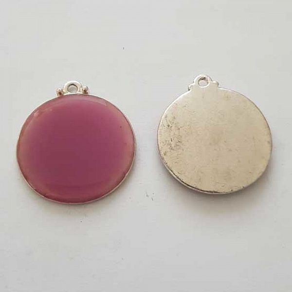 Breloque Divers N&deg;070-08 Pendentif Emaill&eacute; Violet