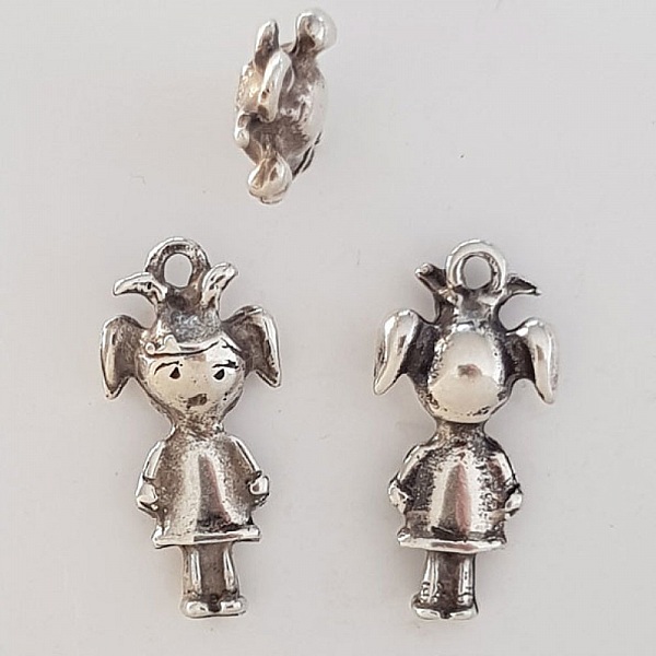 Barnberlock N&deg;32 Zamak (f&ouml;rsilvrad)