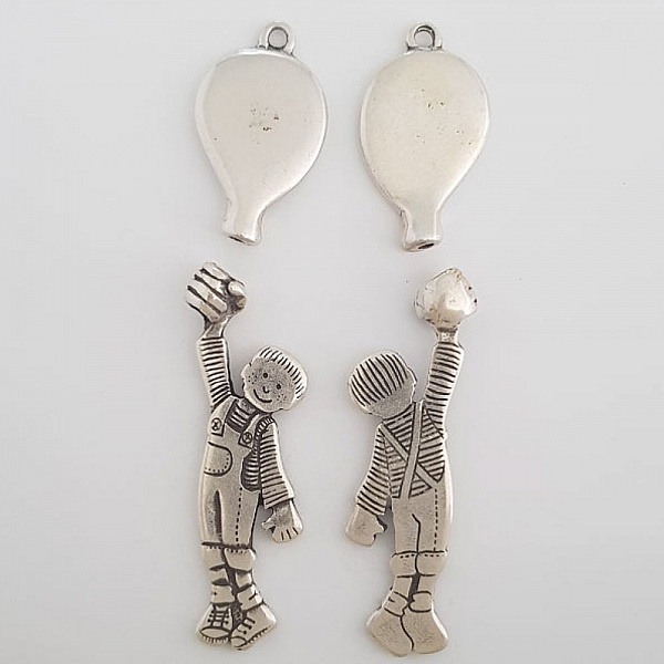 Barnberlock N&deg;41-01 Zamak (f&ouml;rsilvrad)