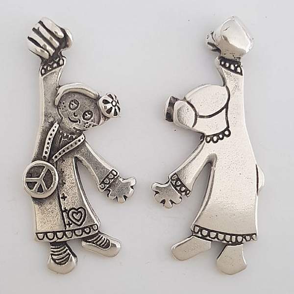 Barnberlock N&deg;41-02 Zamak (f&ouml;rsilvrad)