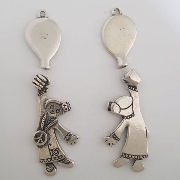 Barnberlock N&deg;41-02 Zamak (f&ouml;rsilvrad)