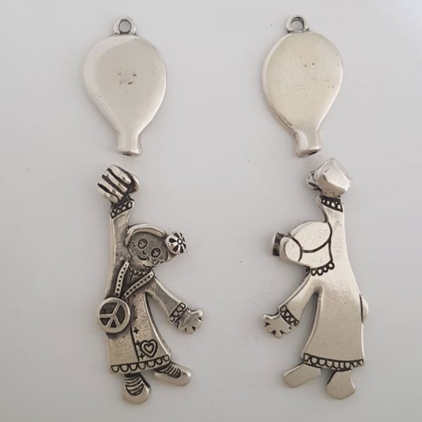 Barnberlock N&deg;41-02 Zamak (f&ouml;rsilvrad)