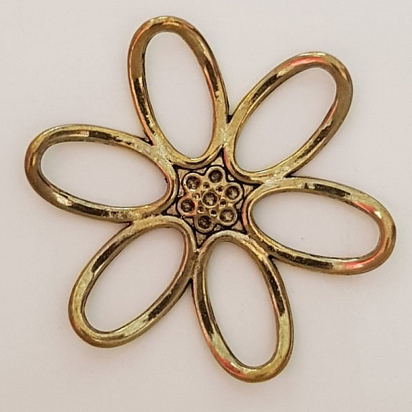 Blomma charm metall N&deg;003 brons