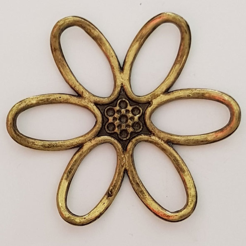 Flower Charm Metal N°003 gammalt guld