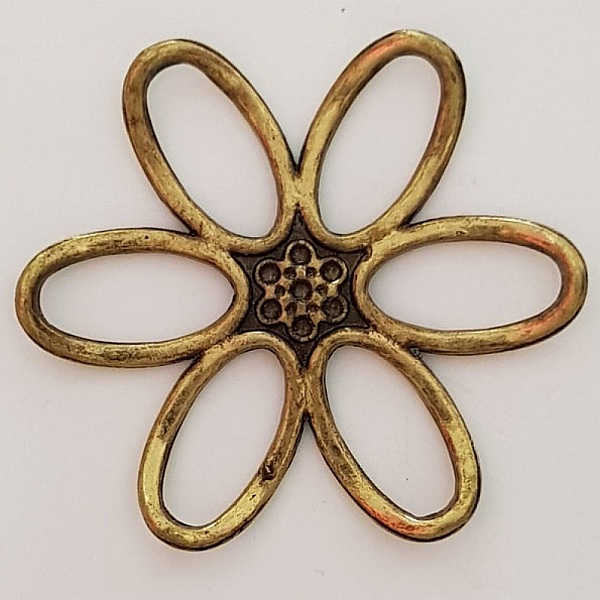 Flower Charm Metal N&deg;003 gammalt guld