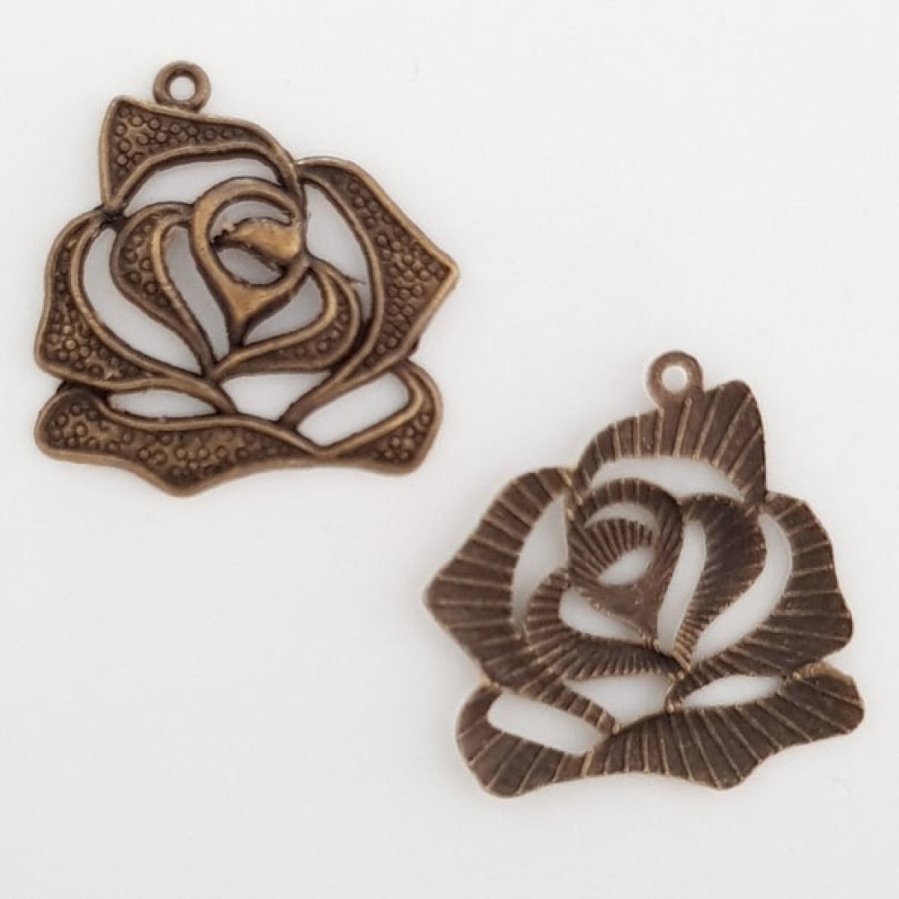 Flower Charm Metal N°014 Brons
