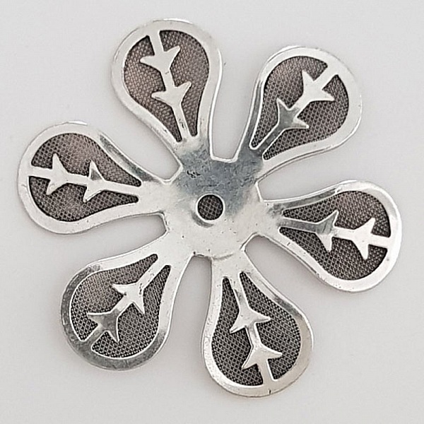 Flower Charm Metal N&deg;029 Silver