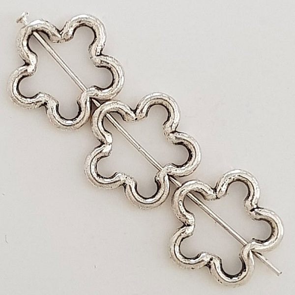 Flower Charm Metal N&deg;031 Silver