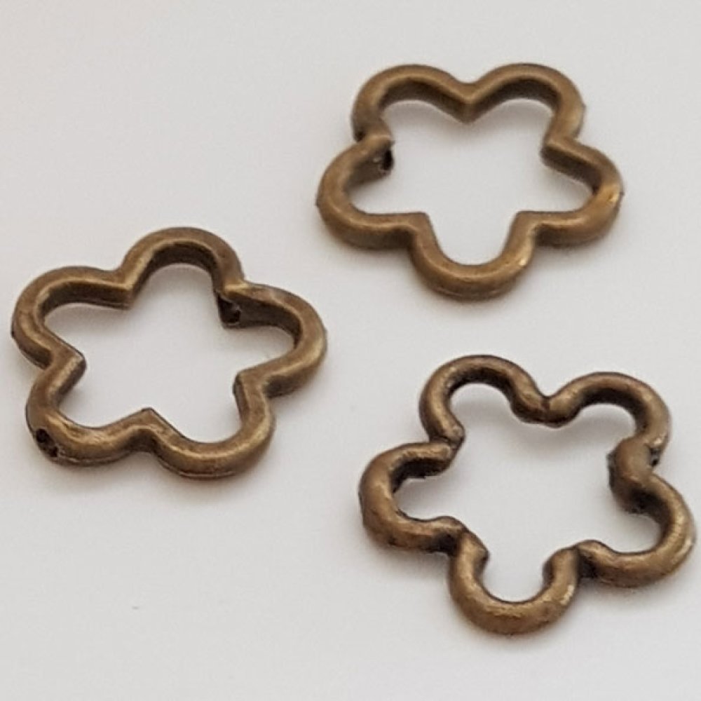 Flower Charm Metal N°031 Brons