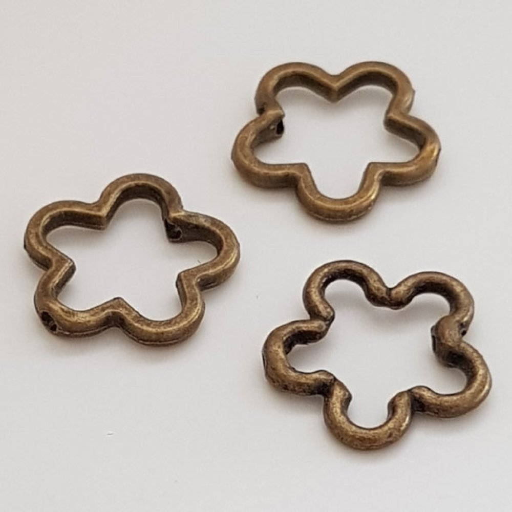 Flower Charm Metal N°031 Brons