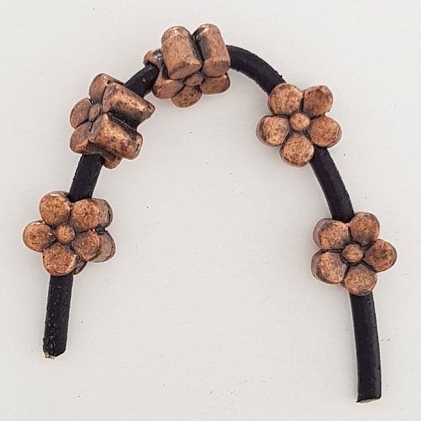 Blomma charm metall N&deg;034 koppar