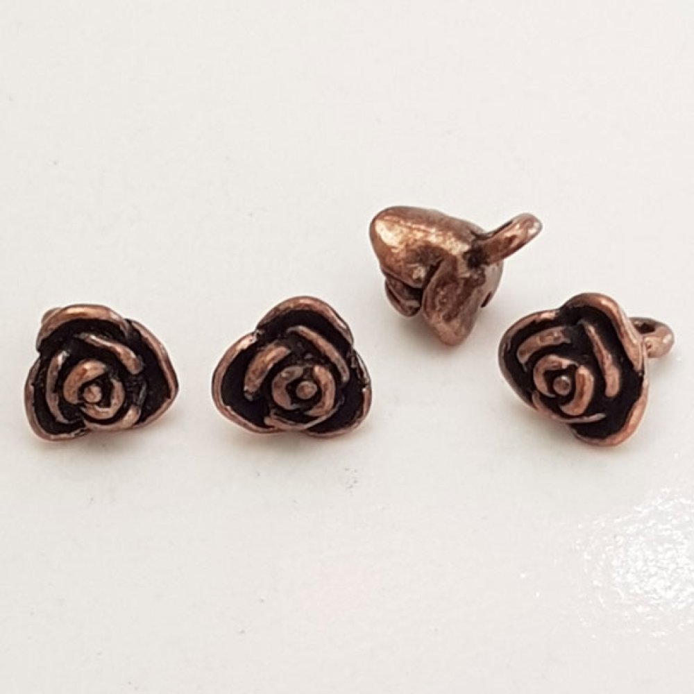 Flower Charm Metal N°036 koppar