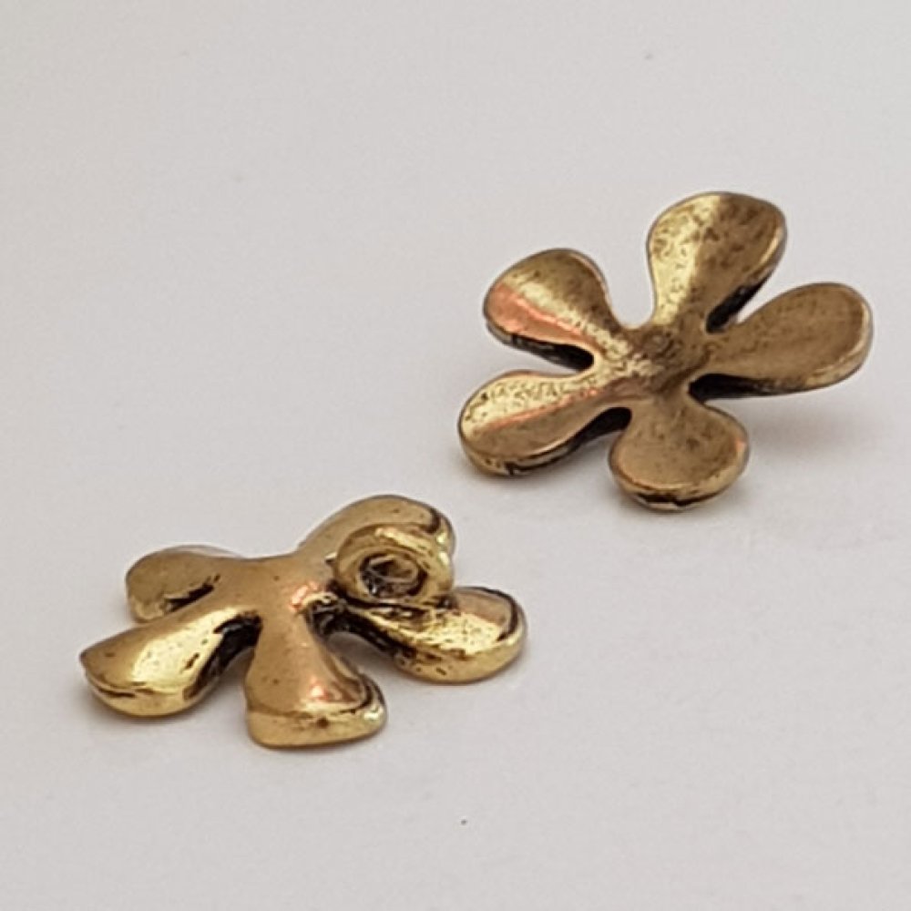 Blomma charm metall N°042 guld