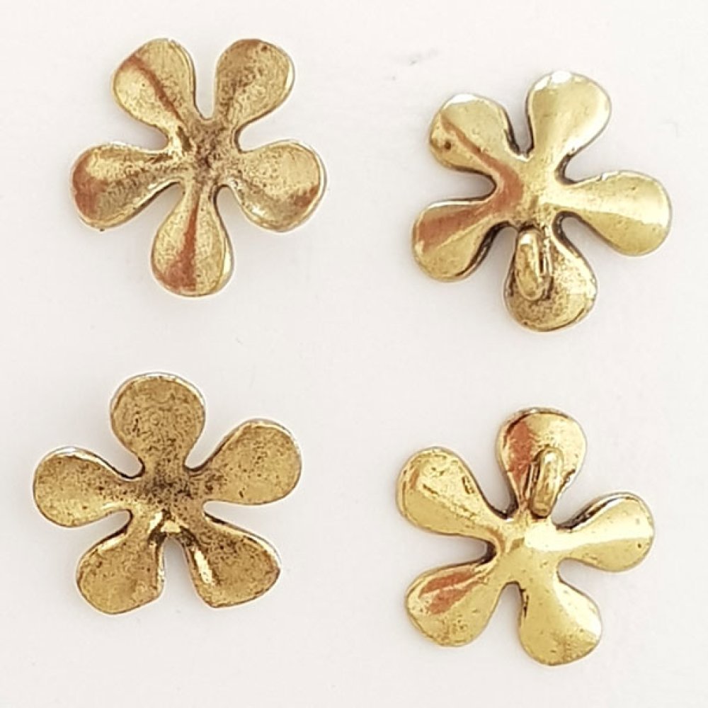 Blomma charm metall N°042 guld